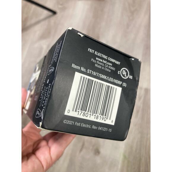 Feit Electric Edison LED Bulb Vintage 4.5W Dimmable Smoke Glass Daylight 1-Pack - Picture 8 of 8